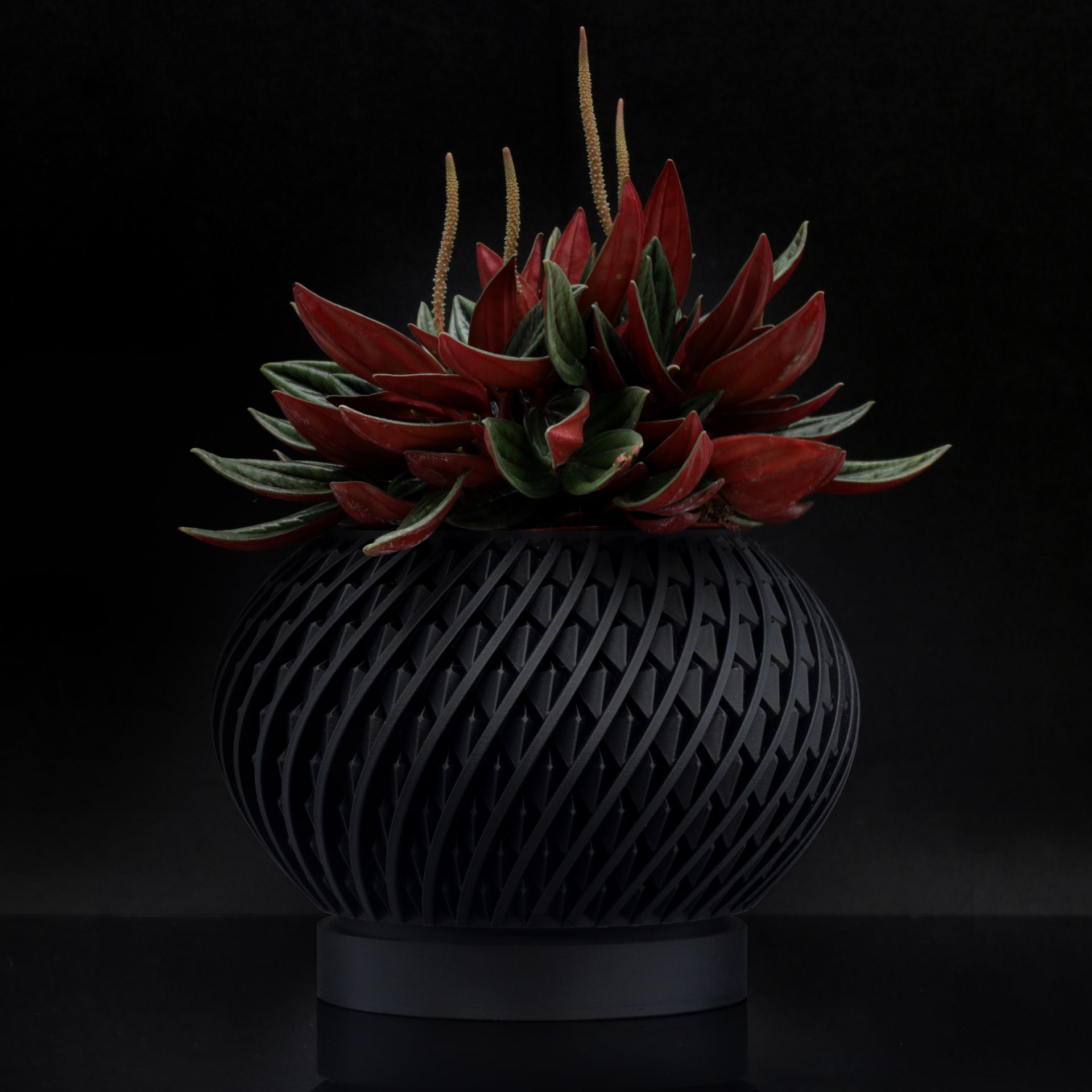 Vaso Decorativo In Ceramica A Forma Di Volto Umano – Design Moderno, Nero, Altezza 25 Cm